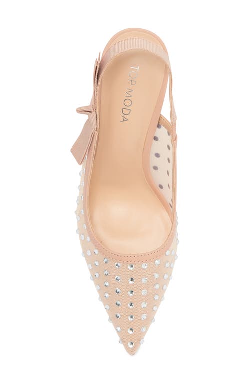 Top Guy Shoes Calista Crystal Embellished Slingback Pump