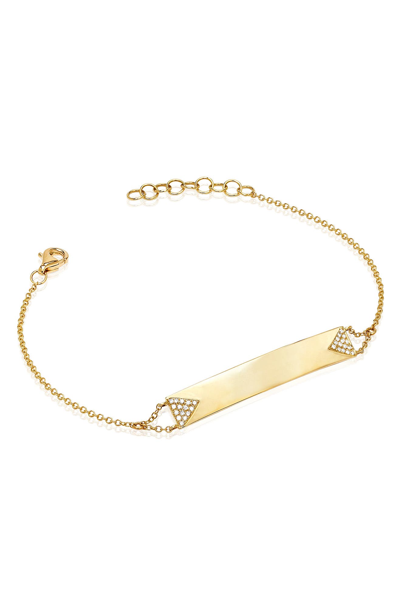 EF Collection Diamond Nameplate Customizable Pendant Bracelet ...