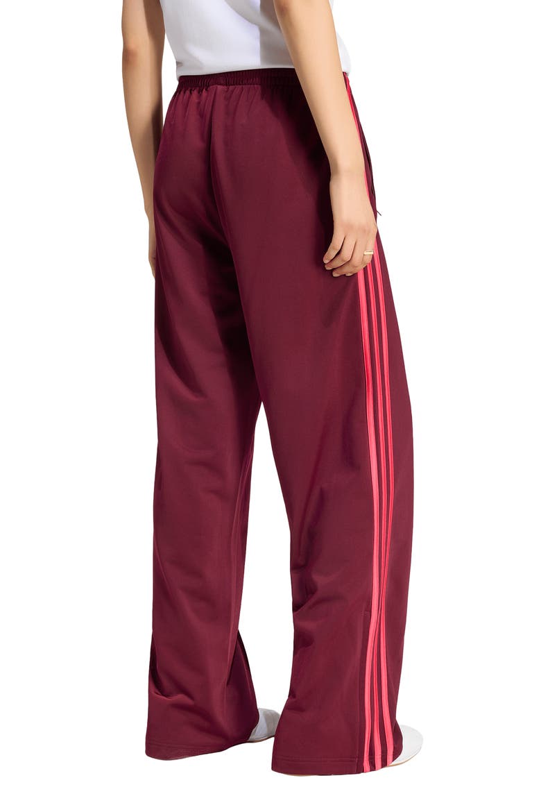 Loose Full Length Track Pants, Alternate, color, MAROON/ POWER PINK