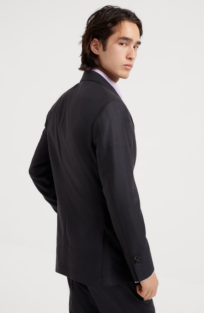 Brunello Cucinelli Houndstooth blazer, Alternate, color, Anthracite