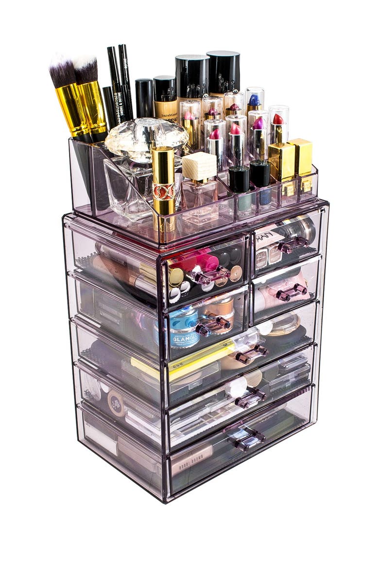 SORBUS Makeup Storage Organizer - Purple, Main, color,