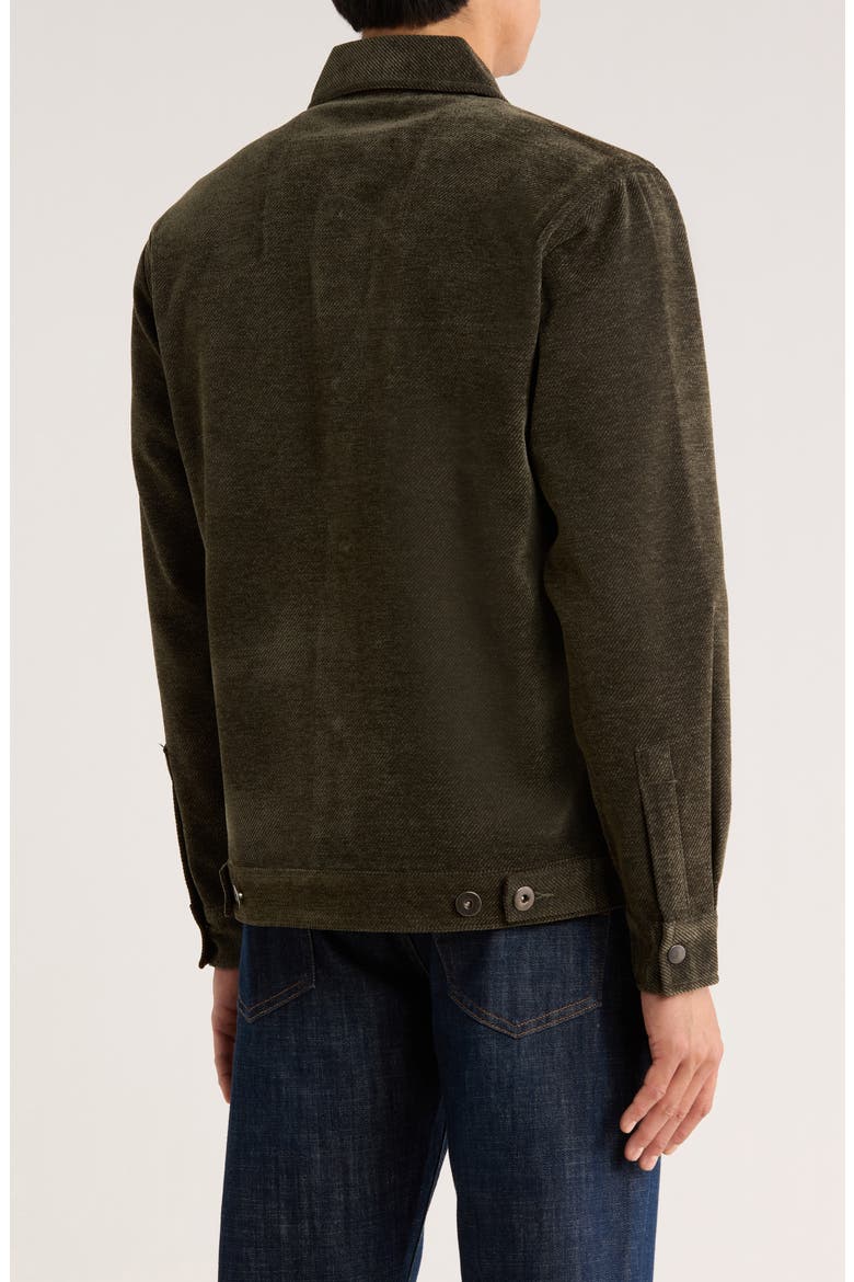 Chevron Twill Shirt Jacket, Alternate, color, OLIVE