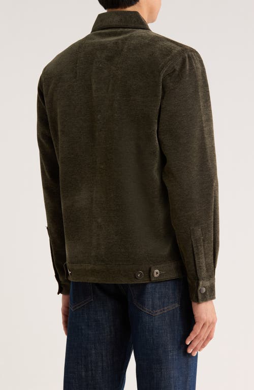 Vintage 1946 Chevron Twill Shirt Jacket In Green