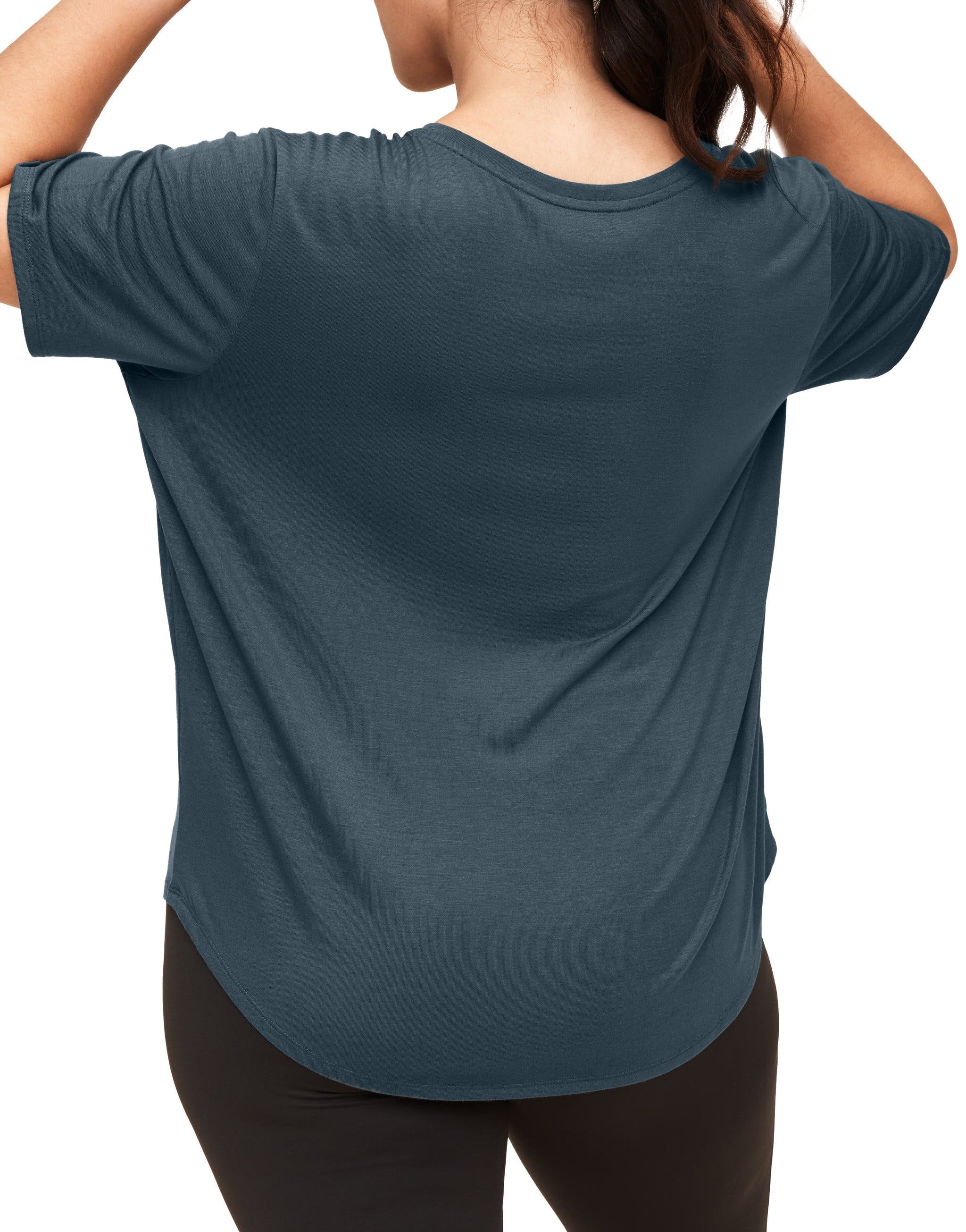 Molly Short Skeeve Soft Knit Fabric T-shirt - image 2