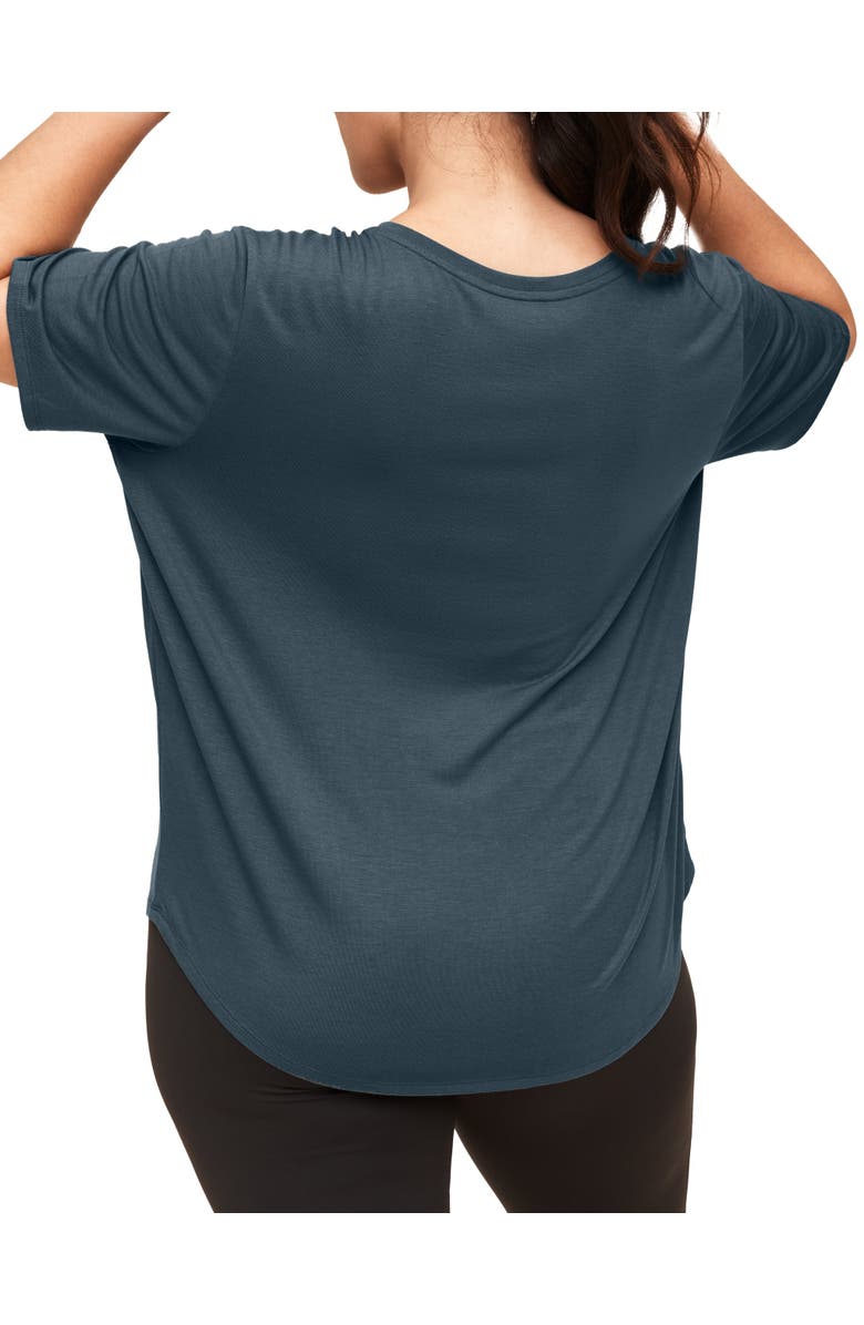 Adore Me Molly Short Skeeve Soft Knit Fabric T-shirt, Alternate, color, Dark Grey