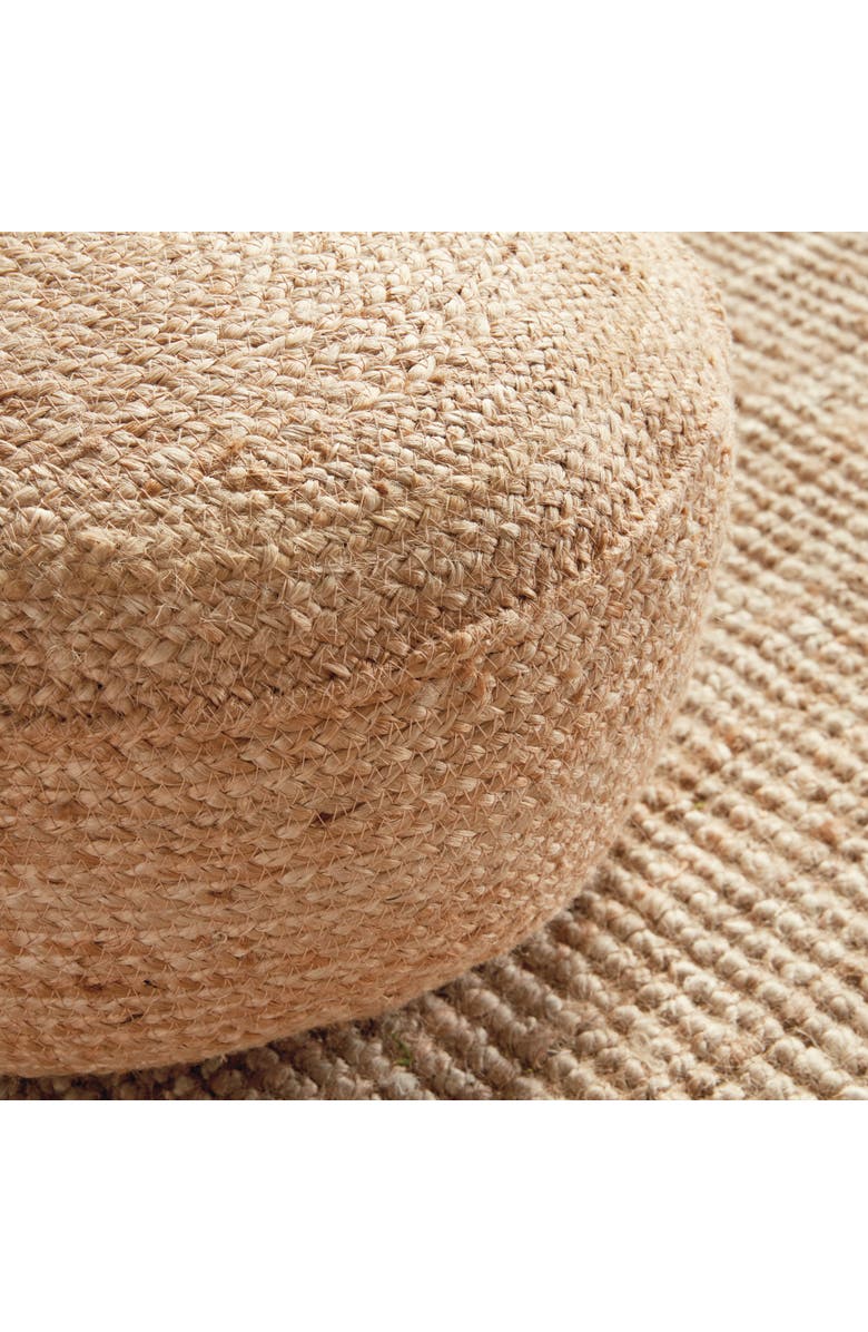Napa Home & Garden Jute Round Pouf - Natural Jute & Foam Cotton - Firm Seating, Alternate, color, 