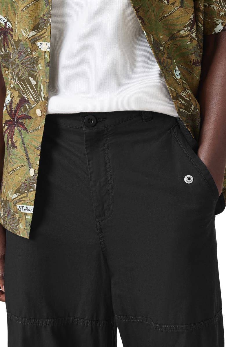 AllSaints Depot Oversize Cotton & Linen Pants, Alternate, color, 