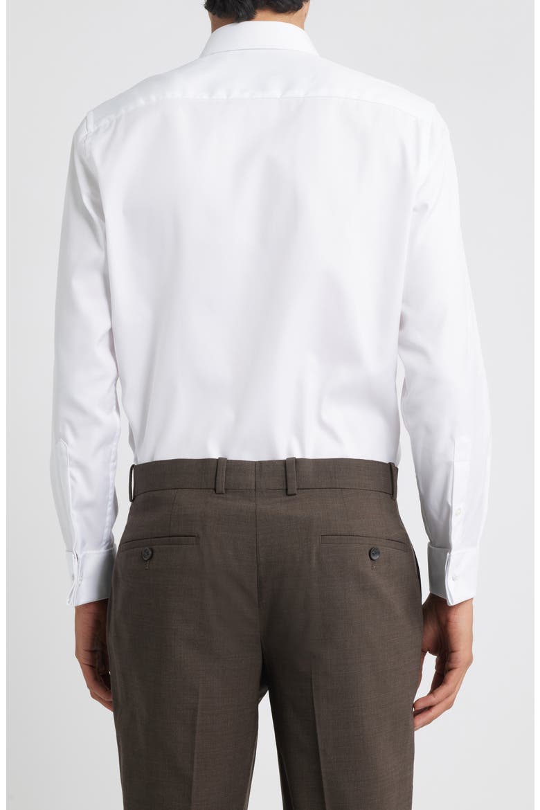 Cover Slim Fit Non-Iron French Cuff Cotton Dress Shirt, Alternate, color, WHITE