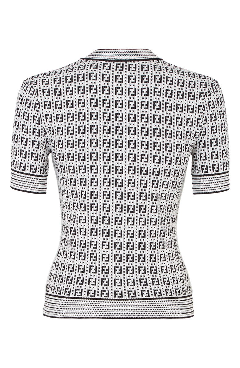 Fendi Logo Short Sleeve Jersey Top, Alternate, color, 