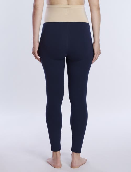 Motherhood Maternity Secret Fit Over The Belly Coated Full Length Legging In Navy