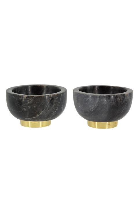 Set of 2 Marble Bowls