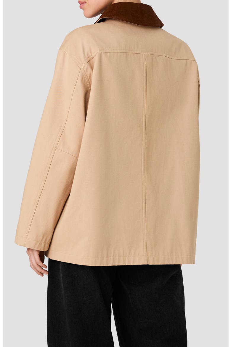 Barn Jacket with Corduroy Collar, Alternate, color, COCOA BROWN