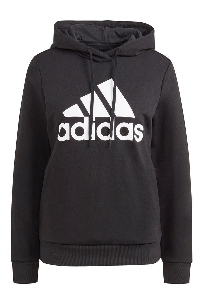 Logo Pullover Hoodie, Main, color, BLACK/WHITE