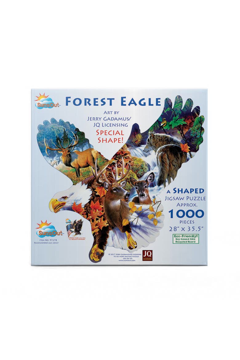 Forest Eagle 1000 piece Jigsaw Puzzle for Adults Special Shape, Alternate, color, Multicolor