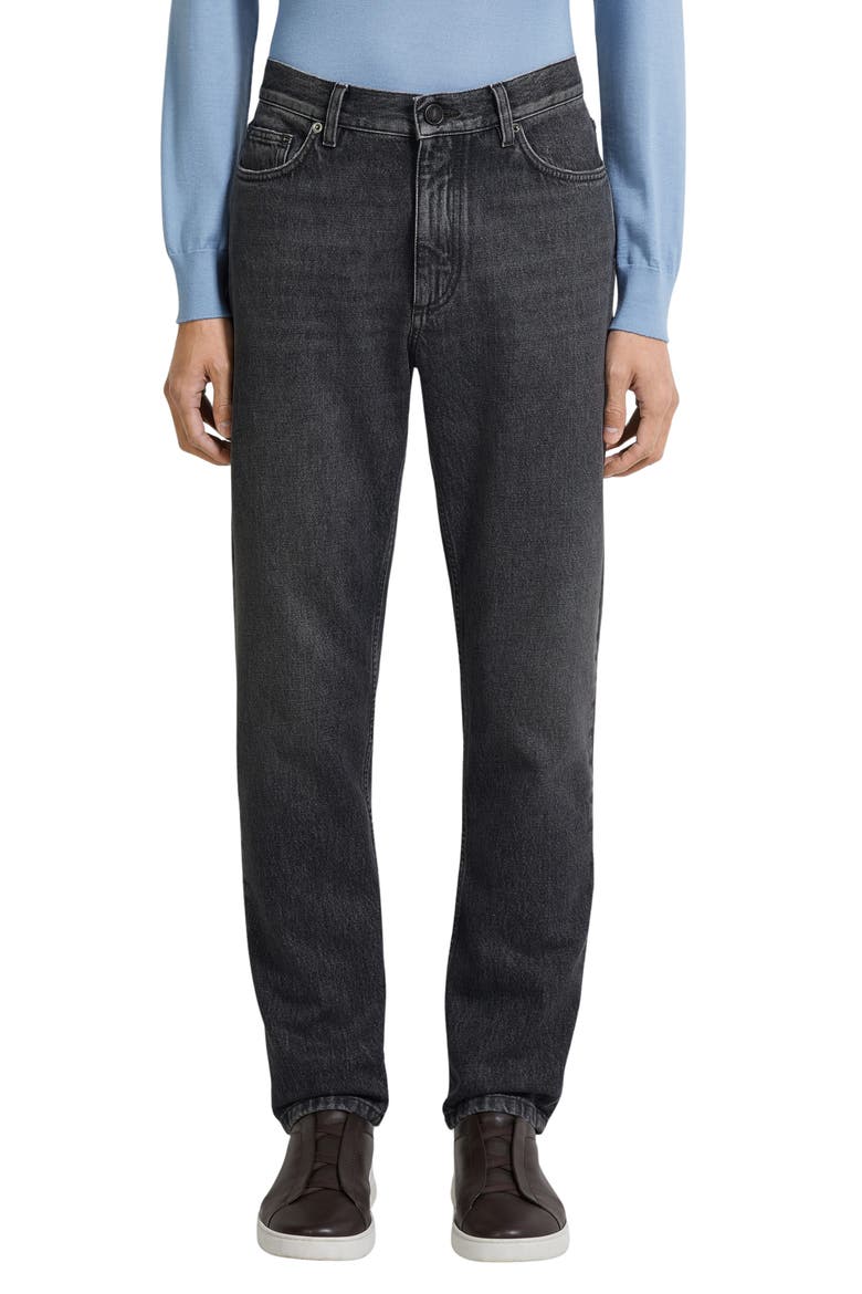 Roccia City Fit Jeans, Main, color, DARK GREY