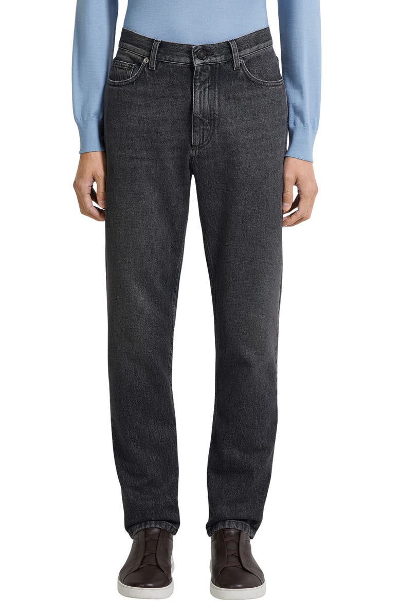 ZEGNA Roccia City Fit Jeans, Main, color, Dark Grey