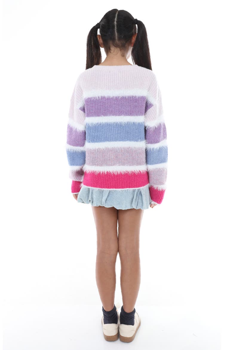Kids' Multistripe Sweater, Alternate, color, GREY