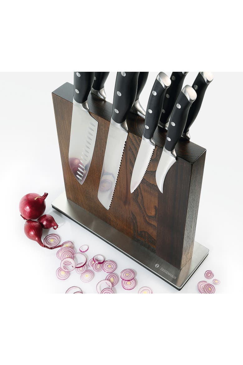 Magnetic Wood Knife Block for Counter, Alternate, color, Ash
