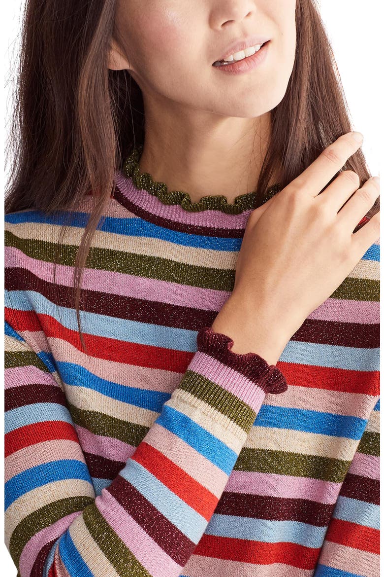 Lara Sparkle Stripe Sweater, Alternate, color, SPARKLE MULTI STRIPE