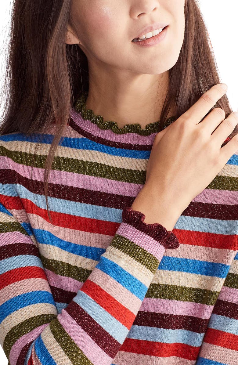Boden Lara Sparkle Stripe Sweater, Alternate, color, 