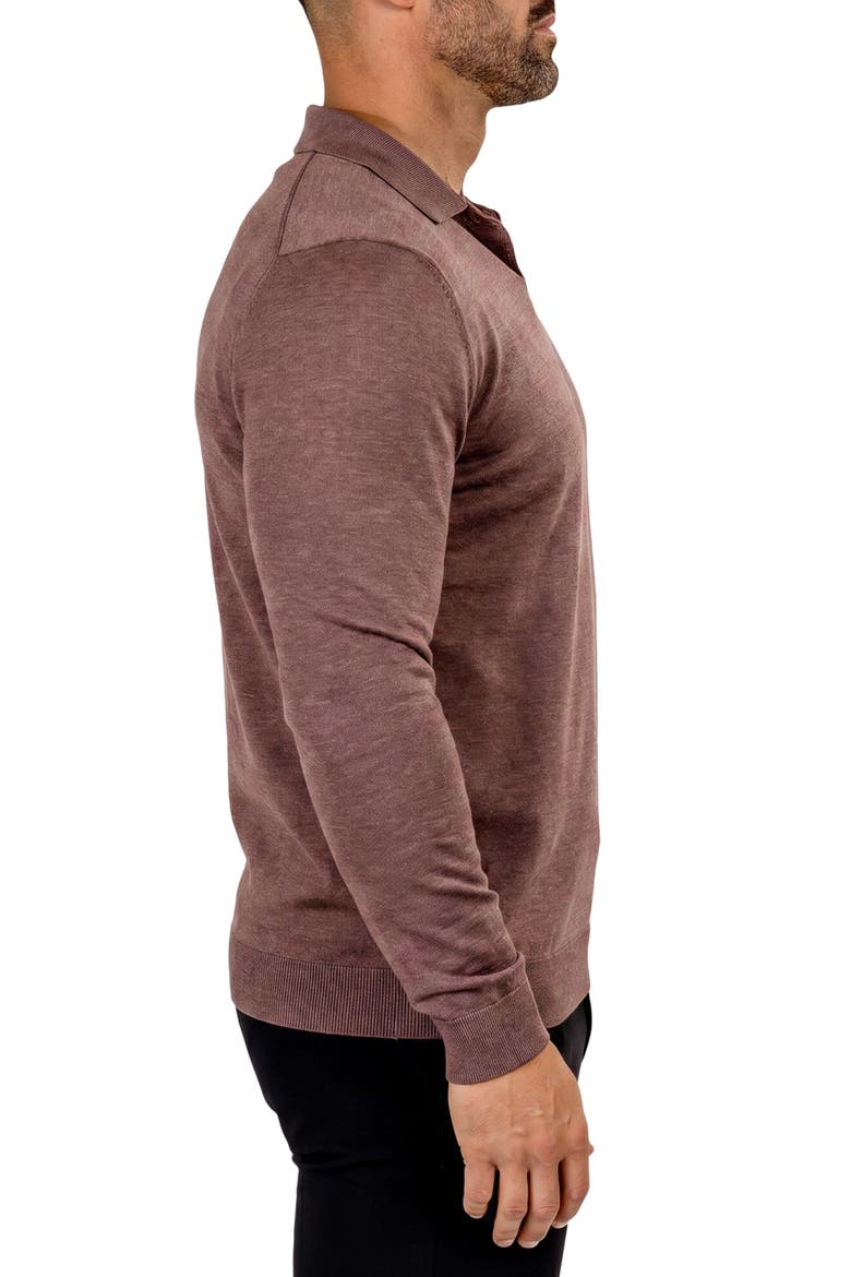 Cotton & Cashmere Polo Sweater, Alternate, color, PINK