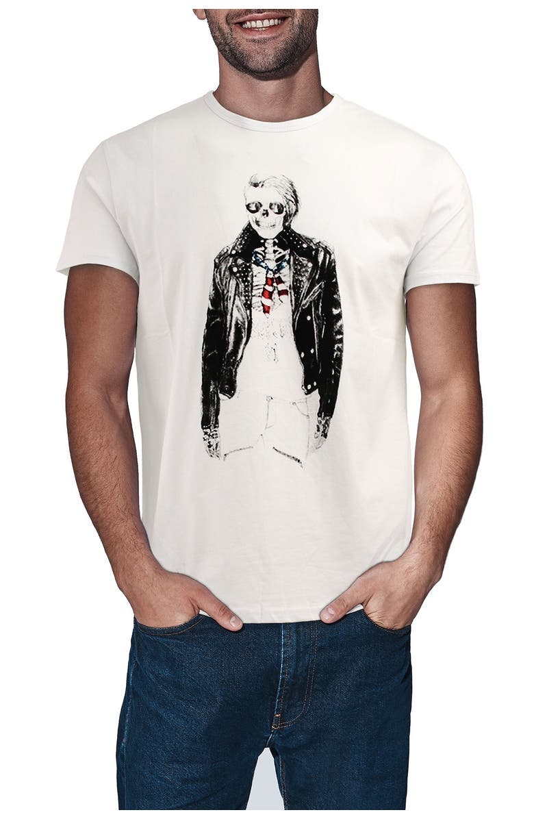 XRAY Flocked Skeleton Flex T-Shirt, Main, color, 