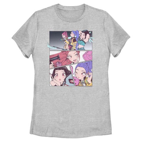 Women's KPop Demon Hunters Huntrix Manhwa Panels  Graphic T-Shirt