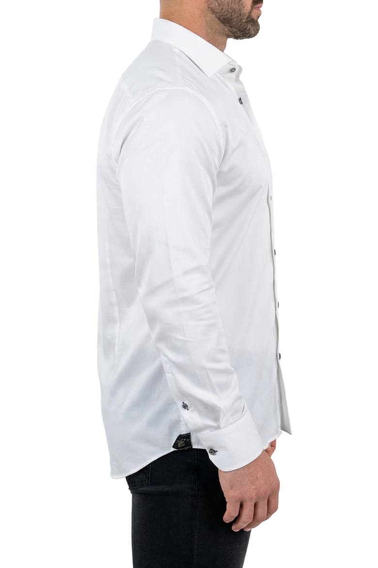 Fibonacci Contemporary Fit Button-Up Shirt, Alternate, color, WHITE