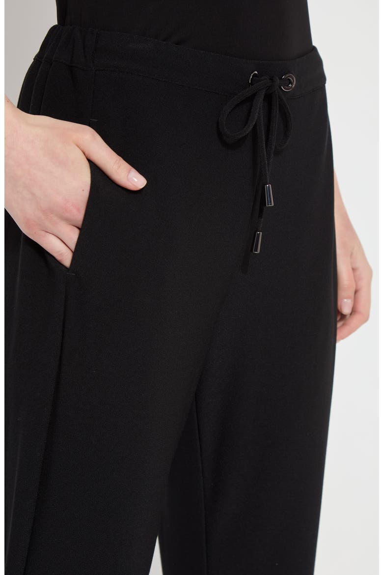 Julia Crepe Cuffed Joggers, Alternate, color, BLACK
