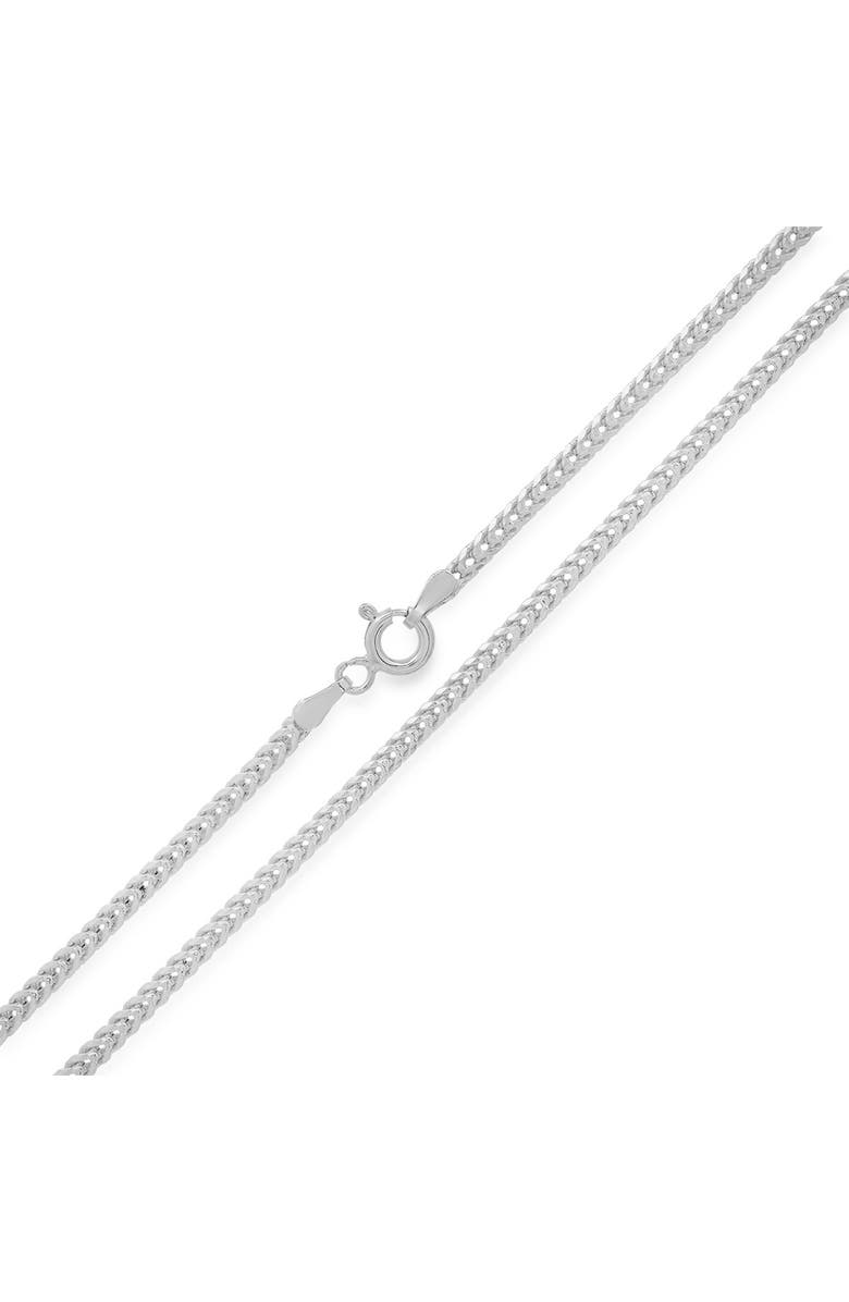 Queen Jewels Sterling Silver Italian Box Franco Chain Necklace, Alternate, color,