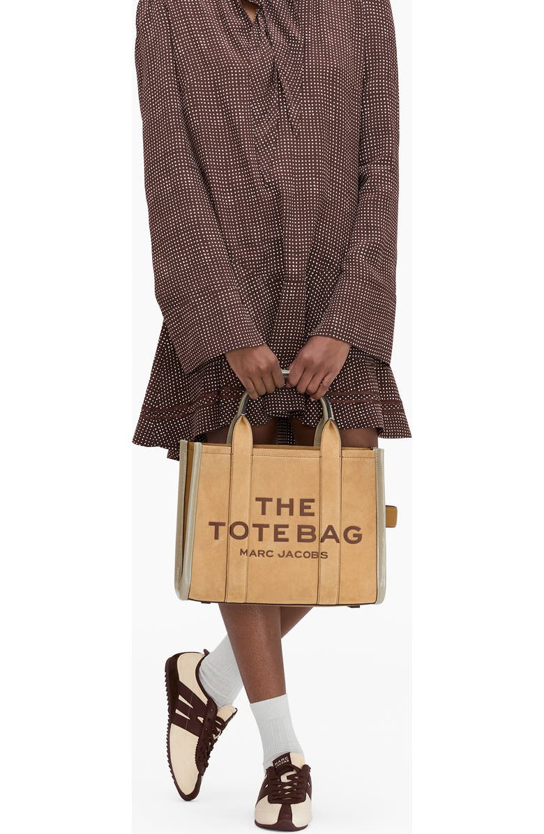Marc Jacobs The Suede & Leather Medium Tote Bag, Alternate, color, Sahara