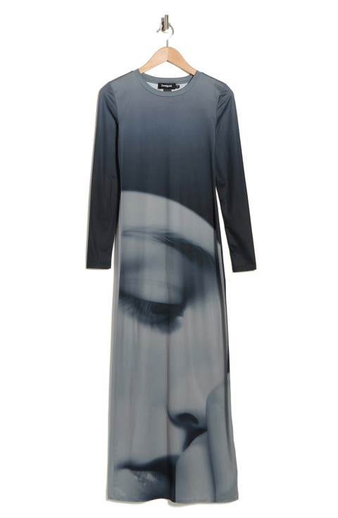Woman Long Sleeve Maxi Dress