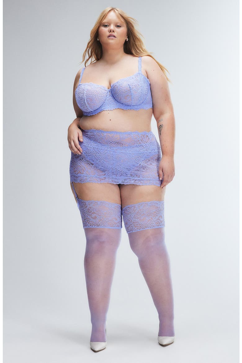 Romantic Corded Lace Garter Skirt, Alternate, color, PURPLE PRISM