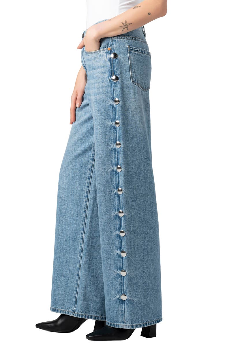 BLANKNYC Franklin Studded Barrel Leg Jeans, Alternate, color, 