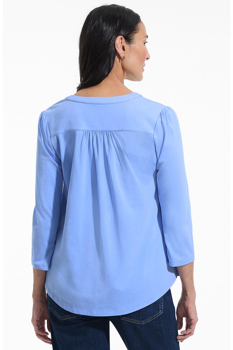3/4 Sleeve Lightweight Jersey Embellished Top, Alternate, color, Clear Blue Sky