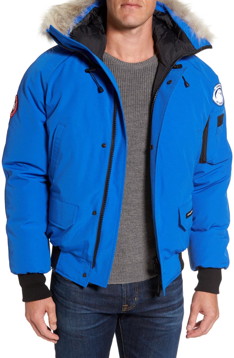 Canada Goose PBI Chilliwack Down Bomber Jacket with Genuine Coyote Trim, Main, color, 
