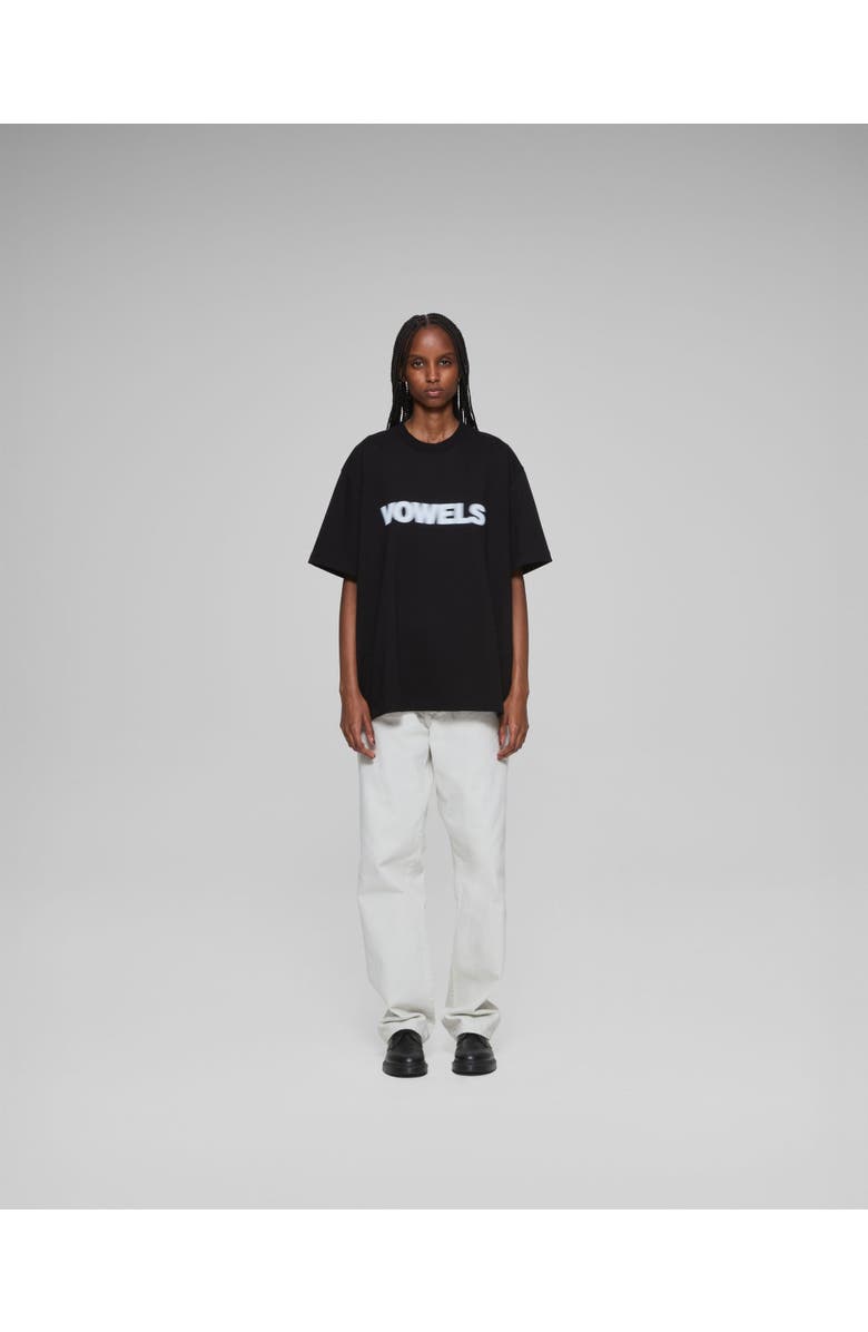 vowels Blur Tee, Alternate, color, Black