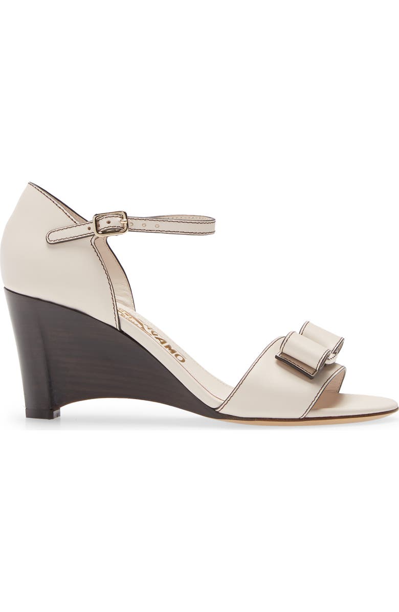 FERRAGAMO Salvatore Ferragamo Grette Bow Wedge Sandal, Alternate, color,