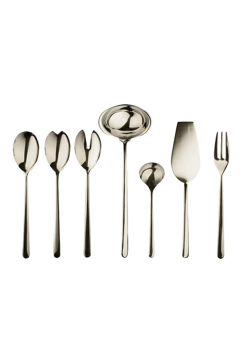 Linea 7-Piece Place Serving Set, Main, color, CHAMPAGNE