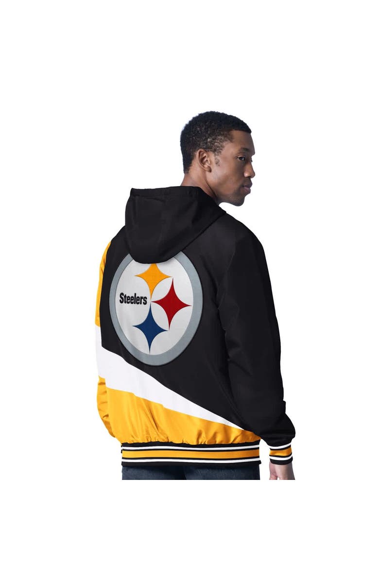 G-III SPORTS BY CARL BANKS Men's G-III Sports by Carl Banks Black/Charcoal Pittsburgh Steelers Dual Threat Reversable Full-Zip Hooded Jacket, Alternate, color, Black