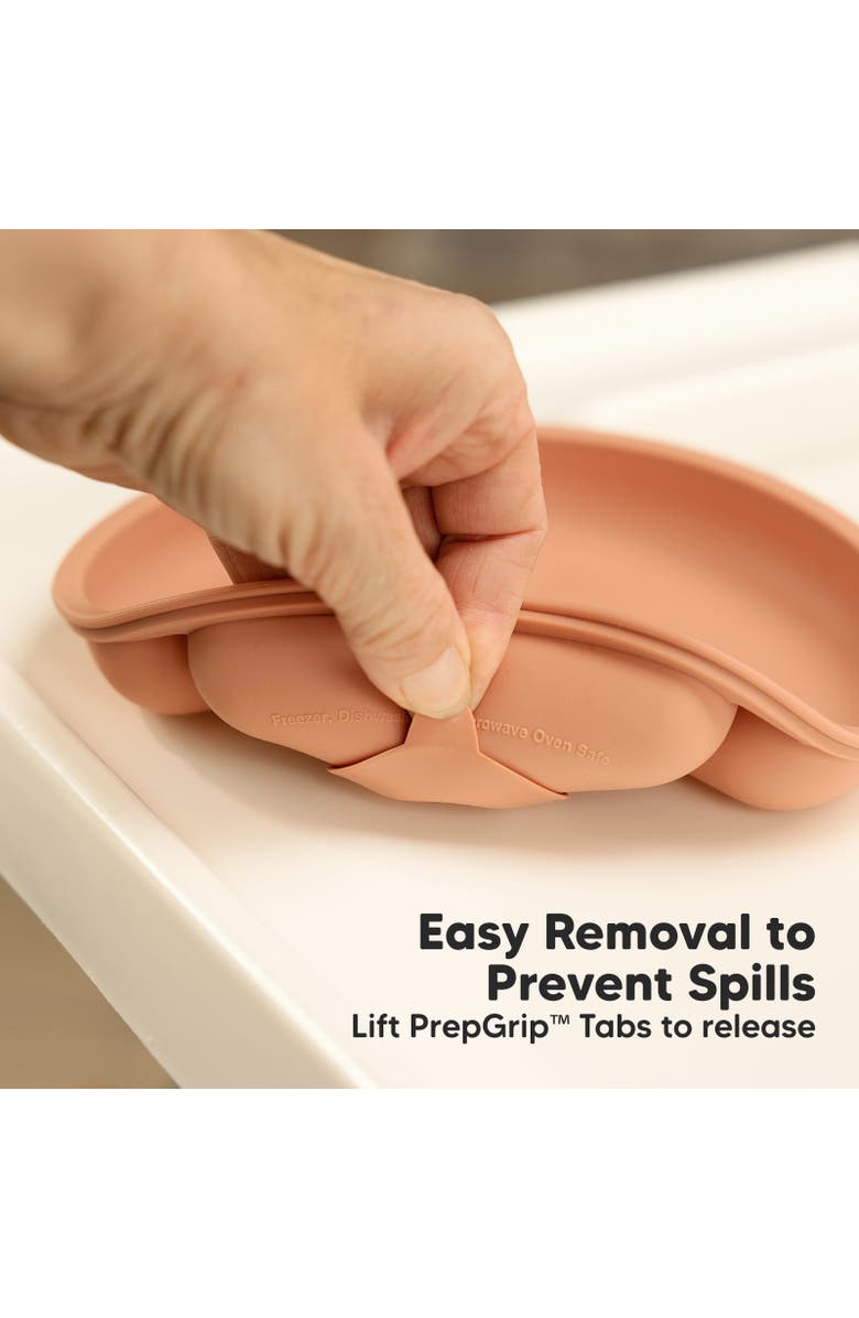 KeaBabies 3-Pack Prep Silicone Suction Plates, Alternate, color, Terracotta