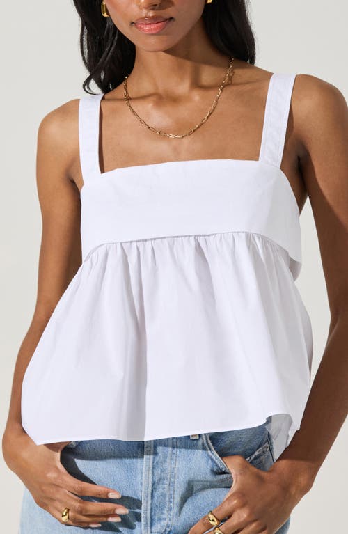 Astr The Label Cotton Babydoll Tank In White