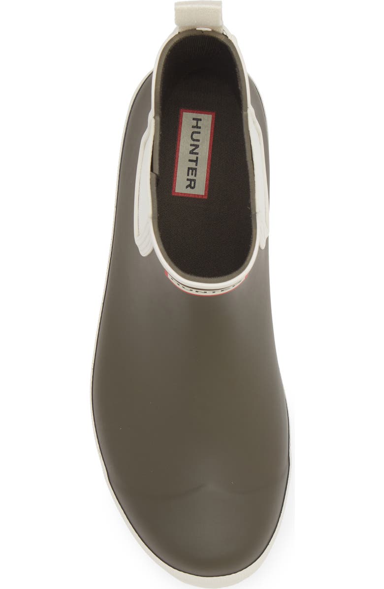 Hunter Original Waterproof Chelsea Rain Boot, Alternate, color, Ryegrass/ British Ice