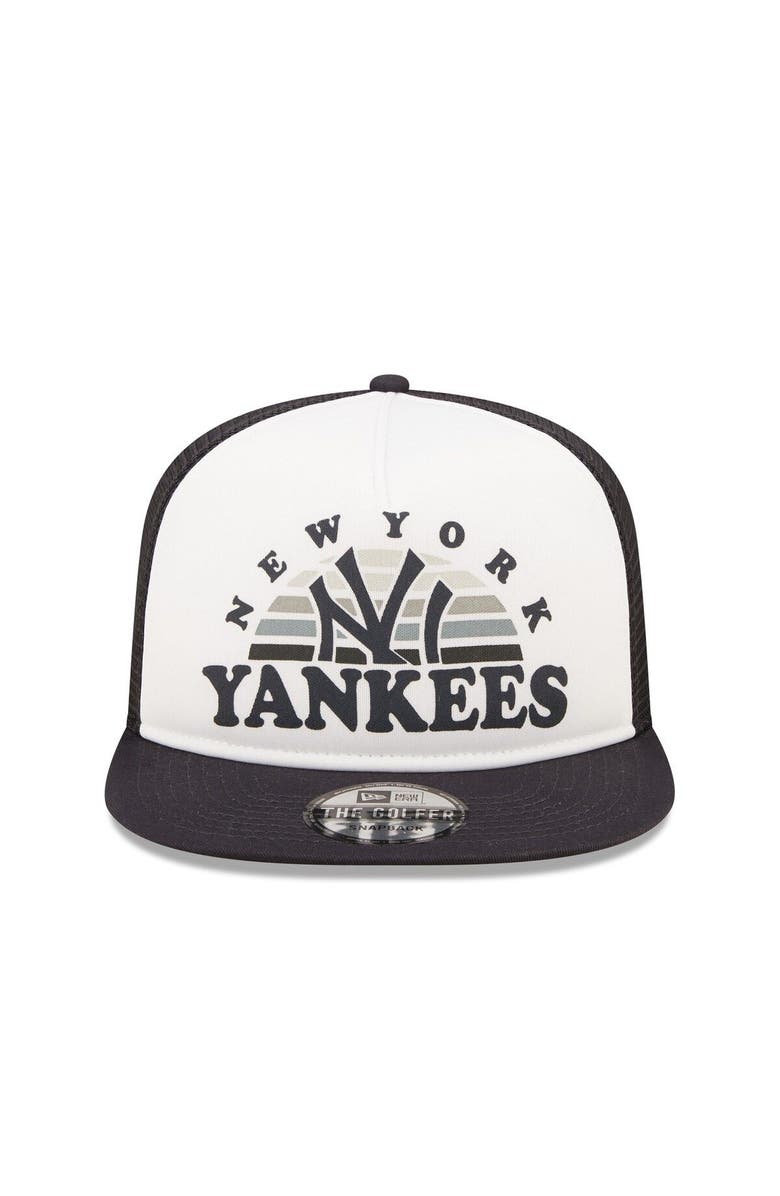 New Era Men's New Era White/Navy New York Yankees Gradient Golfer 9FIFTY Snapback Hat, Alternate, color, White
