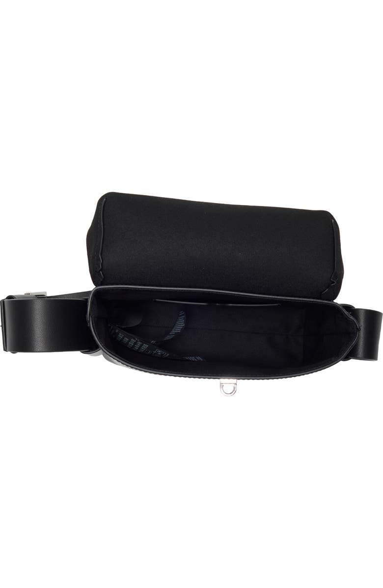 AllSaints Frankie Leather Crossbody Bag, Alternate, color, Black