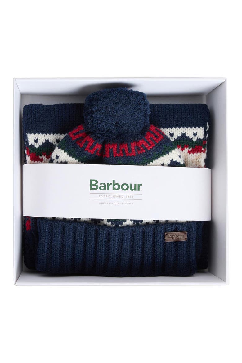 Kane Fair Isle Beanie & Scarf Set, Alternate, color, EVERGREEN