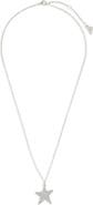 Sterling Forever Pavé Cubic Zirconia Star Pendant Necklace