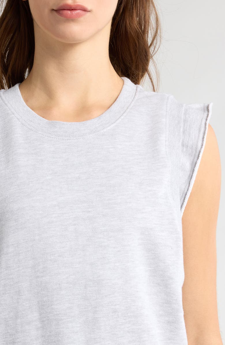 Flutter Sleeve Cotton Knit Tank