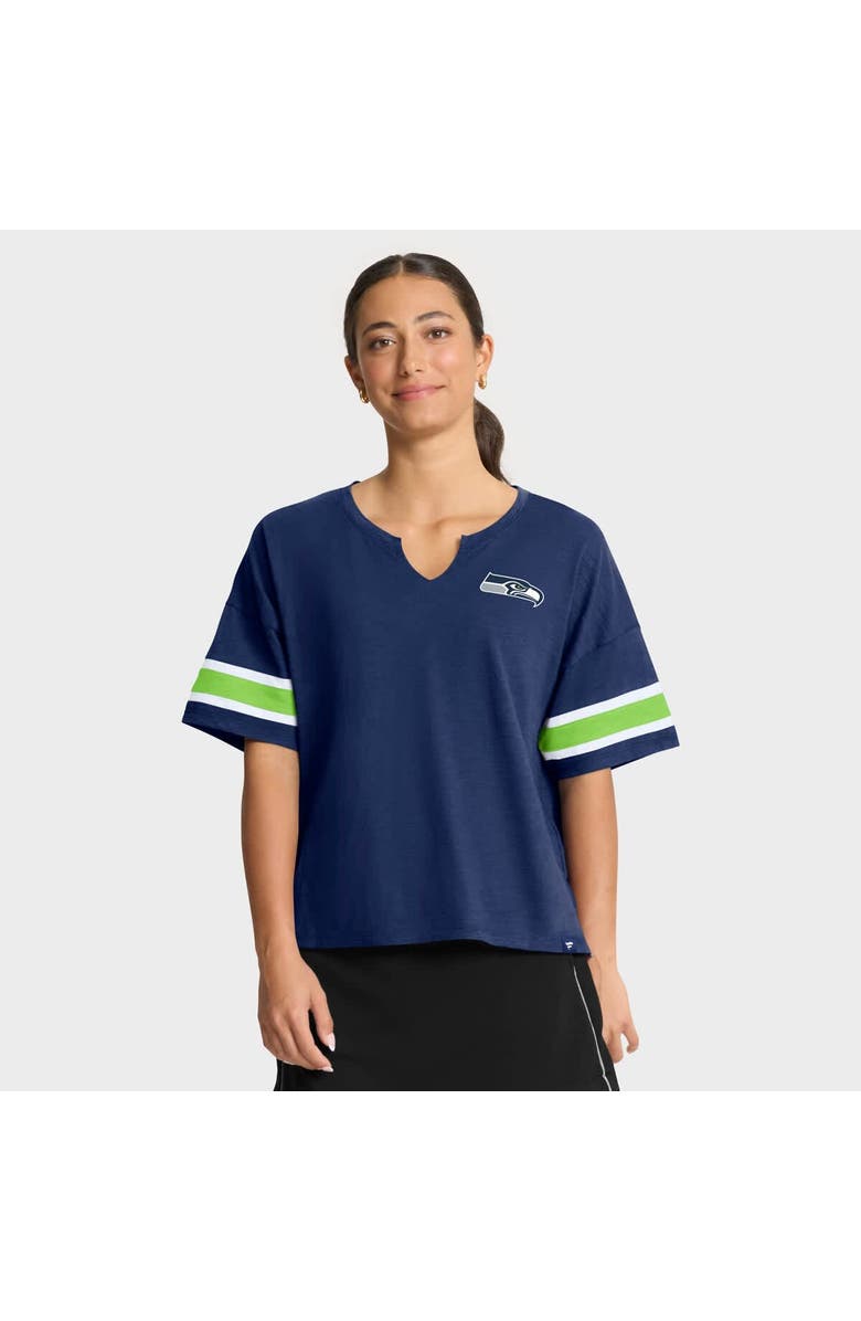 FANATICS Women's Fanatics College Navy Seattle Seahawks Redzone Curl Route T-Shirt, Main, color, 