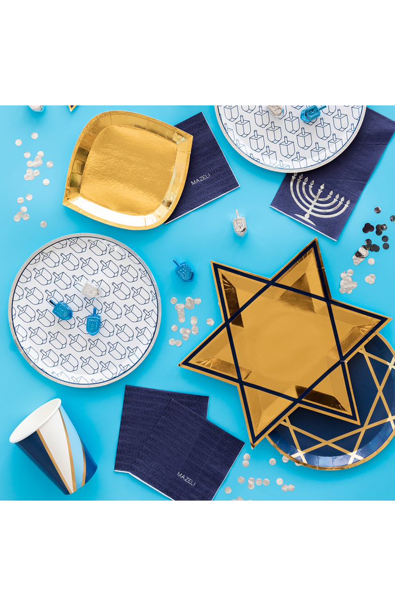 Jollity & Co. Hanukkah Dreidel Print Dinner Plates, Alternate, color, Assorted Pre-Pack